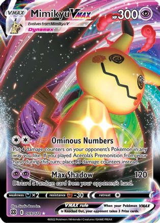Mimikyu VMAX 069/172 - Holofoil SWSH09 Brilliant Stars - Ultra Rare