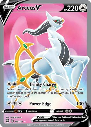 Arceus V (Full Art) 165/172 - Holofoil SWSH09 Brilliant Stars - Ultra Rare