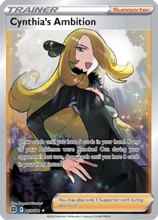 Cynthia's Ambition (Full Art) 169/172 - Holofoil SWSH09 Brilliant Stars - Ultra Rare