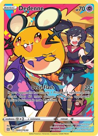Dedenne TG07/TG30 - Holofoil SWSH09 Brilliant Stars Trainer Gallery - Ultra Rare