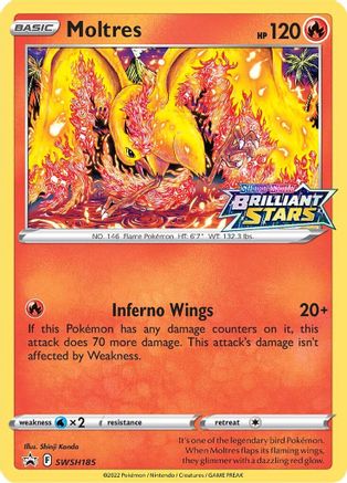 Moltres SWSH185 - Holofoil SWSH Sword & Shield Promo Cards - Promo