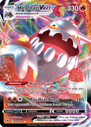 Heatran VMAX 026/189 - Holofoil SWSH10 Astral Radiance - Ultra Rare
