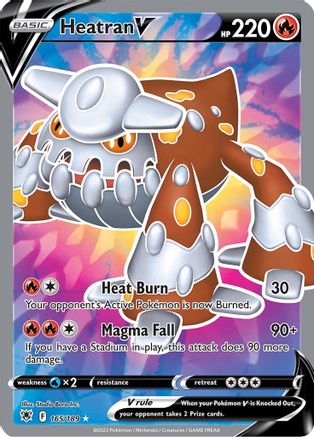 Heatran V (Full Art) 165/189 - Holofoil SWSH10 Astral Radiance - Ultra Rare