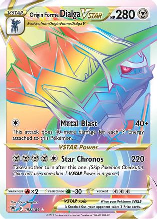 Origin Forme Dialga VSTAR 198/189 - Holofoil SWSH10 Astral Radiance - Secret Rare
