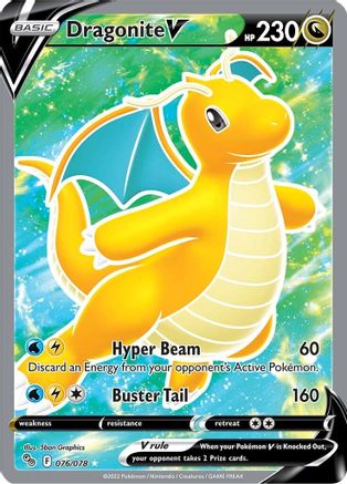 Dragonite V (Full Art) 076/078 - Holofoil Pokemon GO - Ultra Rare