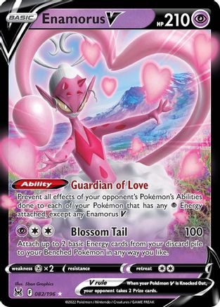 Enamorus V 082/196 - Holofoil SWSH11 Lost Origin - Ultra Rare