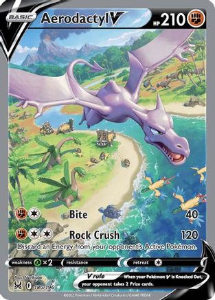 Aerodactyl V (Alternate Full Art) 180/196 - Holofoil SWSH11 Lost Origin - Ultra Rare