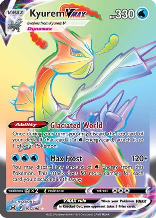 Kyurem VMAX (Secret) 197/196 - Holofoil SWSH11 Lost Origin - Secret Rare