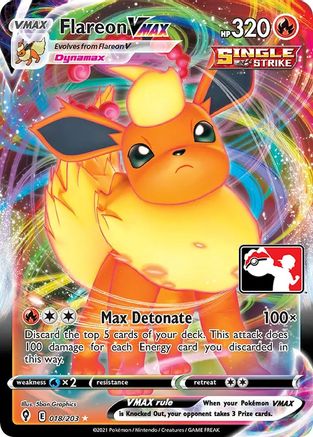 Flareon VMAX 018 - Holofoil Prize Pack Series Cards - Ultra Rare
