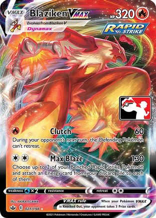 Blaziken VMAX 021 - Holofoil Prize Pack Series Cards - Ultra Rare