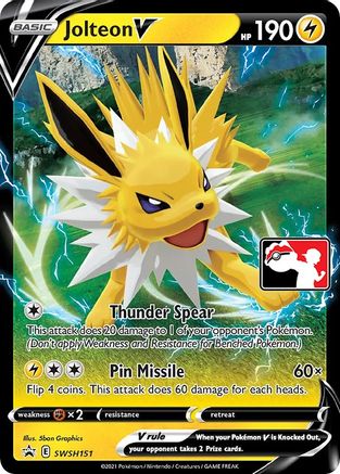 Jolteon V SWSH151 - Holofoil Prize Pack Series Cards - Promo