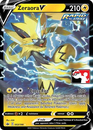 Zeraora V 053 - Holofoil Prize Pack Series Cards - Ultra Rare
