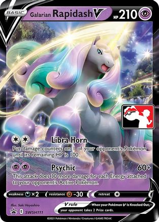 Galarian Rapidash V SWSH111 - Holofoil Prize Pack Series Cards - Promo