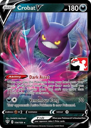 Crobat V 104 - Holofoil Prize Pack Series Cards - Ultra Rare