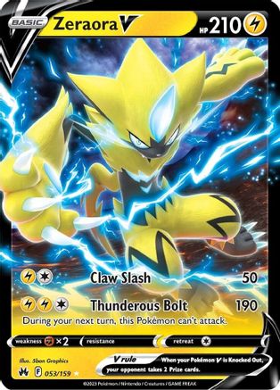 Zeraora V 053/159 - Holofoil Crown Zenith - Ultra Rare