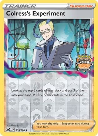 Colress's Experiment (Regional Championships) 155 - Reverse Holofoil League & Championship Cards - Promo