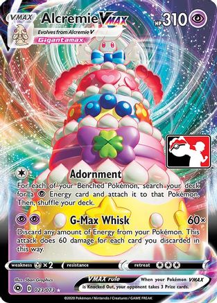 Alcremie VMAX 023 - Holofoil Prize Pack Series Cards - Ultra Rare