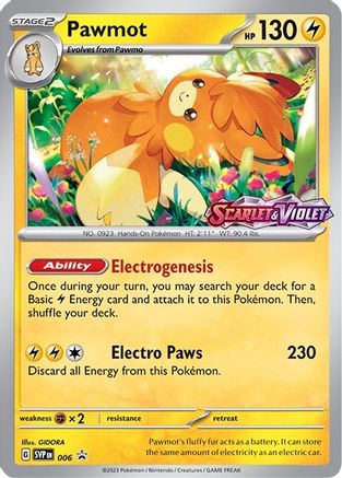 Pawmot 006 - Holofoil SV Scarlet & Violet Promo Cards - Promo