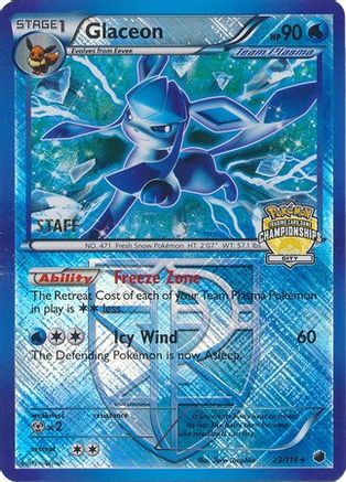 Glaceon 023/116 - Holofoil League & Championship Cards - Promo