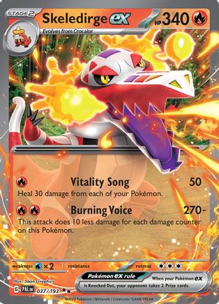 Skeledirge ex 037/193 - Holofoil SV02 Paldea Evolved - Double Rare