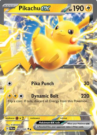 Pikachu ex 063/193 - Holofoil SV02 Paldea Evolved - Double Rare