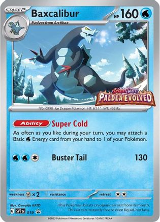 Baxcalibur 019 - Holofoil SV Scarlet & Violet Promo Cards - Promo
