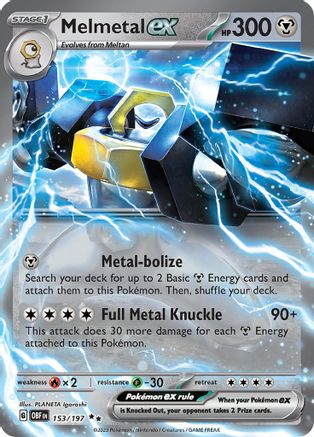 Melmetal ex 153/197 - Holofoil SV03 Obsidian Flames - Double Rare