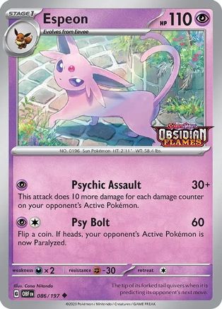 Espeon (Best Buy Exclusive) 086/197 - Holofoil Miscellaneous Cards & Products - Promo