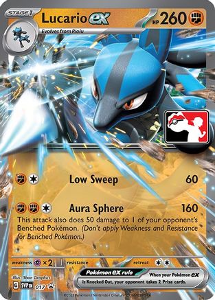 Lucario ex 017 - Holofoil Prize Pack Series Cards - Promo