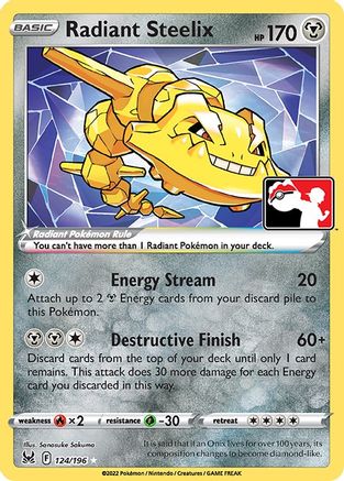 Radiant Steelix 124 - Holofoil Prize Pack Series Cards - Radiant Rare