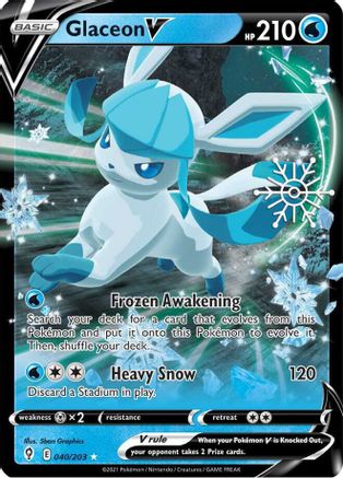 Glaceon V 040/203 - Holofoil Miscellaneous Cards & Products - Ultra Rare