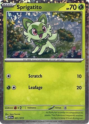 Sprigatito 001/015 - Holofoil McDonalds Promos 2023 - Promo
