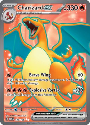 Charizard ex 183/165 - Holofoil SV Scarlet & Violet 151 - Ultra Rare