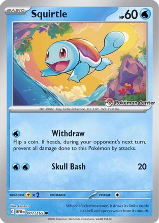 Squirtle 007/165 - Reverse Holofoil Miscellaneous Cards & Products - Promo