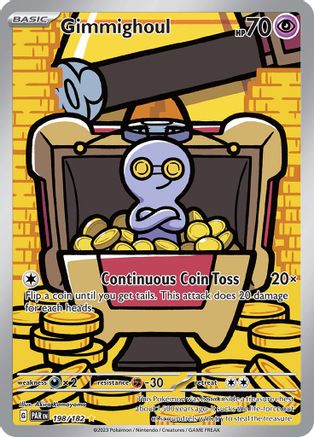 Gimmighoul 198/182 - Holofoil SV04 Paradox Rift - Illustration Rare