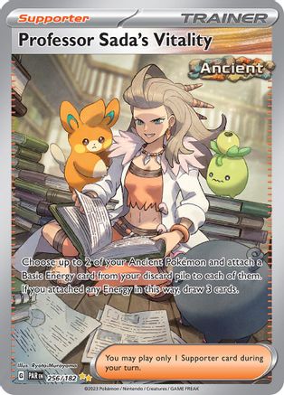 Professor Sada's Vitality 256/182 - Holofoil SV04 Paradox Rift - Special Illustration Rare