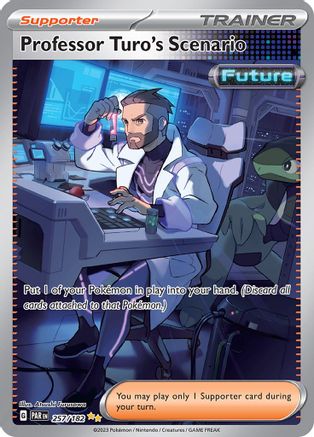 Professor Turo's Scenario 257/182 - Holofoil SV04 Paradox Rift - Special Illustration Rare