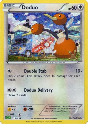 Doduo 013/034 - Holofoil Trading Card Game Classic - Classic Collection