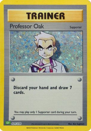 Professor Oak (CLV) 024/034 - Holofoil Trading Card Game Classic - Classic Collection
