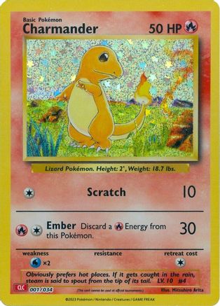 Charmander 001/034 - Holofoil Trading Card Game Classic - Classic Collection