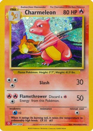 Charmeleon 002/034 - Holofoil Trading Card Game Classic - Classic Collection