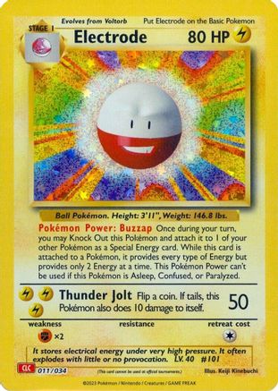 Electrode 011/034 - Holofoil Trading Card Game Classic - Classic Collection