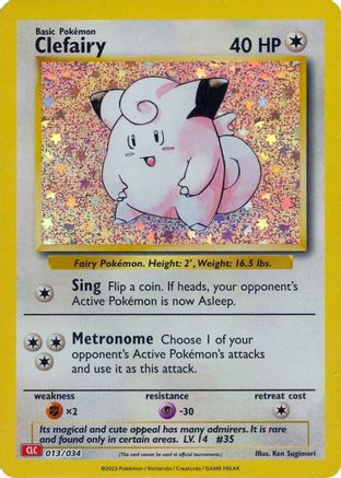 Clefairy 013/034 - Holofoil Trading Card Game Classic - Classic Collection