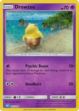 Drowzee 011/034 - Holofoil Trading Card Game Classic - Classic Collection