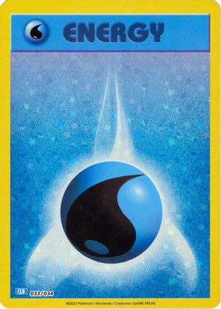 Basic Water Energy 033/034 - Holofoil Trading Card Game Classic - Classic Collection