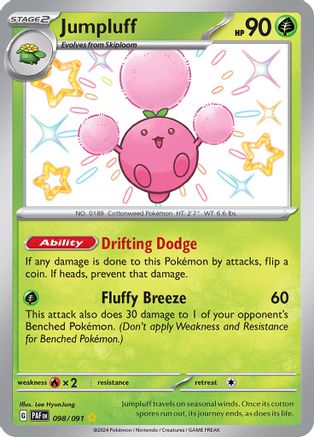Jumpluff 098/091 - Holofoil SV Paldean Fates - Shiny Rare