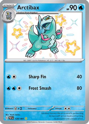 Arctibax 129/091 - Holofoil SV Paldean Fates - Shiny Rare