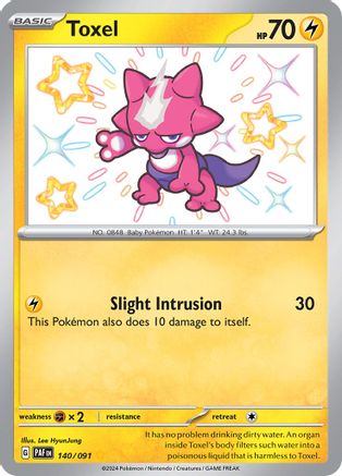 Toxel 140/091 - Holofoil SV Paldean Fates - Shiny Rare