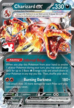 Charizard ex 125/197 - Holofoil Prize Pack Series Cards - Double Rare