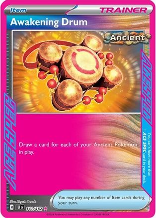 Awakening Drum 141/162 - Holofoil SV05 Temporal Forces - ACE SPEC Rare